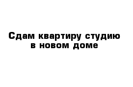 Сдам квартиру-студию в новом доме